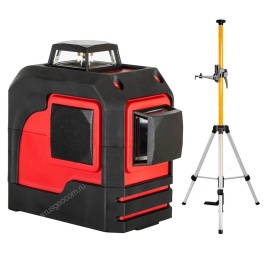 RGK PR-2M + штанга-упор - лазерный уровень с красным лучом