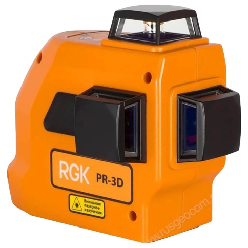 RGK PR-3D + штанга-упор - лазерный уровень 3d с красным лучом фото 2