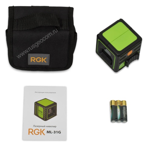 Лазерный уровень mini cube с зеленым лучом RGK ML-31G фото 5