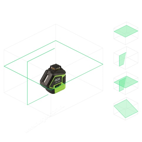 RGK PR-81G - лазерный уровень 360° с зеленым лучом фото 2