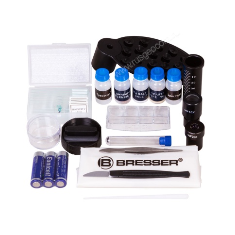 Bresser Junior Biolux SEL 40–1600x, зеленый - школьный микроскоп фото 11