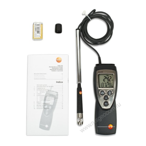 Testo 416 - анемометр с миниатюрной крыльчаткой фото 3