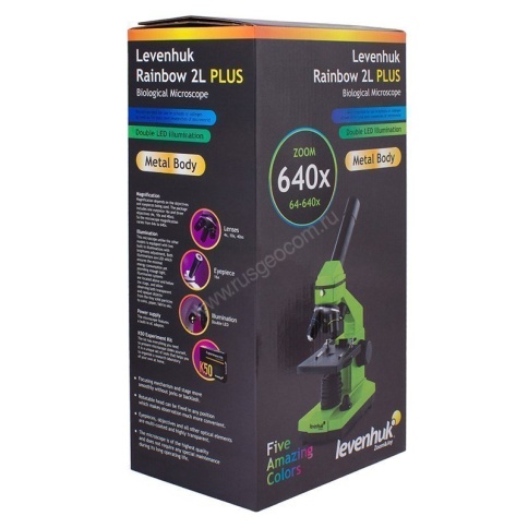 Levenhuk Rainbow 2L PLUS Moonstone/Лунный камень - школьный микроскоп фото 10
