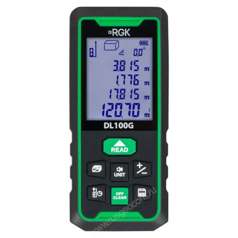 RGK DL100G - лазерный дальномер с зеленым лучом фото 1