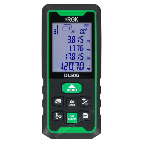 RGK DL50G - лазерный дальномер с зеленым лучом фото 1