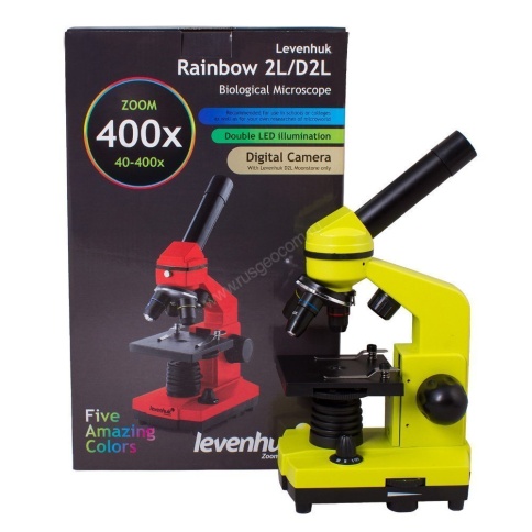 Levenhuk Rainbow 2L Lime/Лайм - школьный микроскоп фото 7