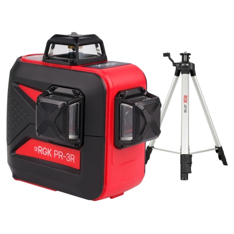 RGK PR-3R + штатив - лазерный уровень 3d с красным лучом фото 1