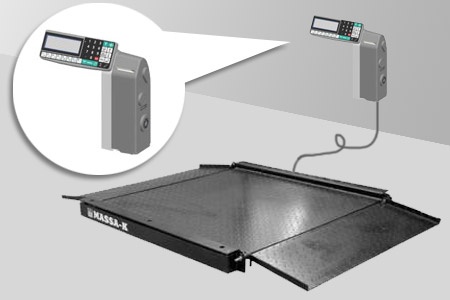 4D-LA-10/10-1000-RL с печатью этикеток - Промышленные платформенные электронные весы с пандусом с 4 датчиками фото 1