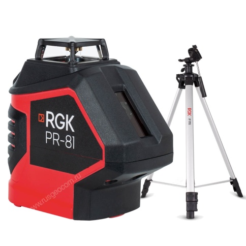 RGK PR-81 + штатив - лазерный уровень с красным лучом фото 1